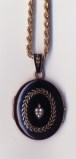 Mourning locket worn by Rose Sutton Parker at the 1909 inquir