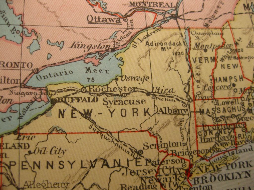 1929 VINTAGE MAP NEW YORK